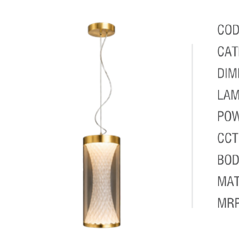 Single Hanging Light - B9904/1 SB