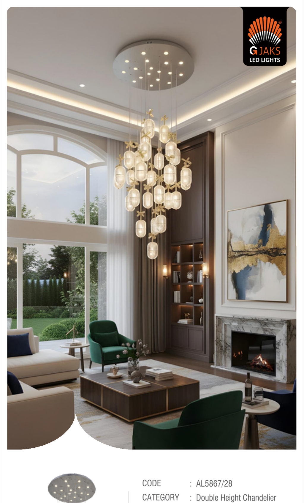 Double Height Chandelier - AL5867/28
