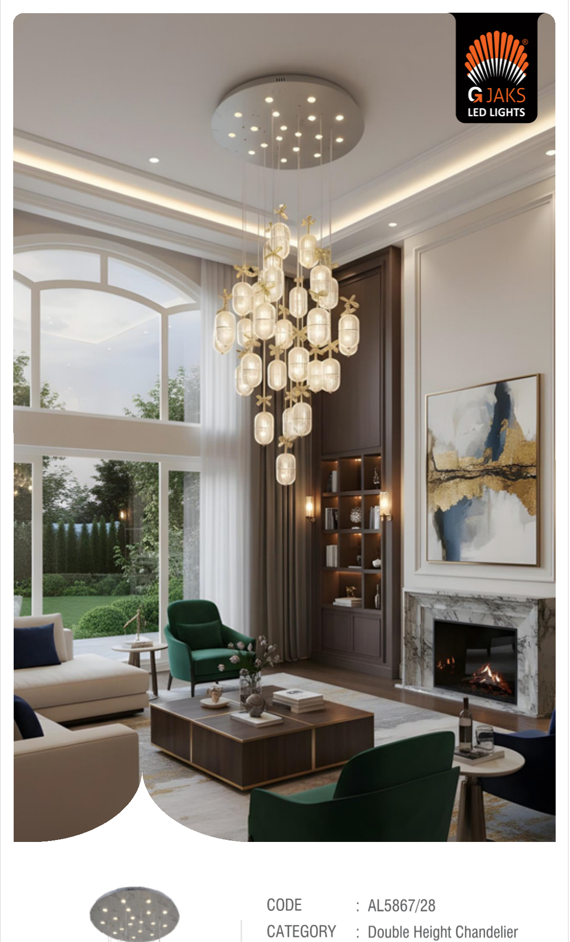 Double Height Chandelier - AL5867/28