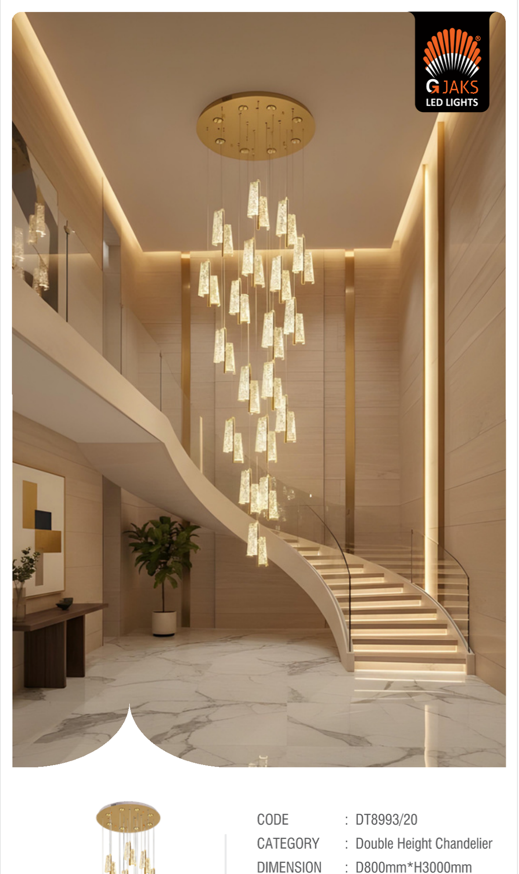Double Height Chandelier - DT8993/20
