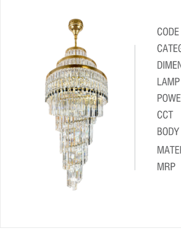 Double Height Chandelier - MH2903/600