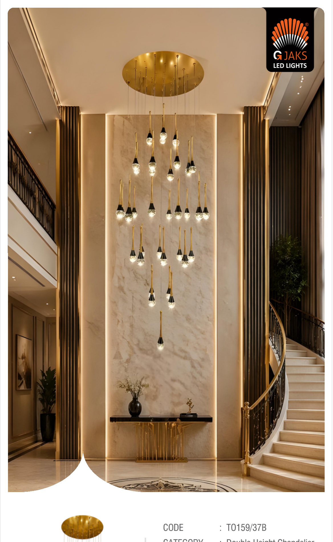 Double Height Chandelier - T0159/37B