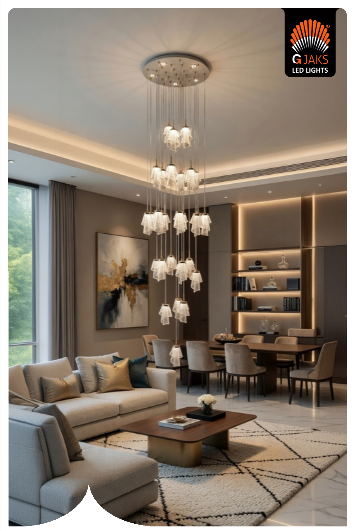 Double Height Chandelier - T03094/28B