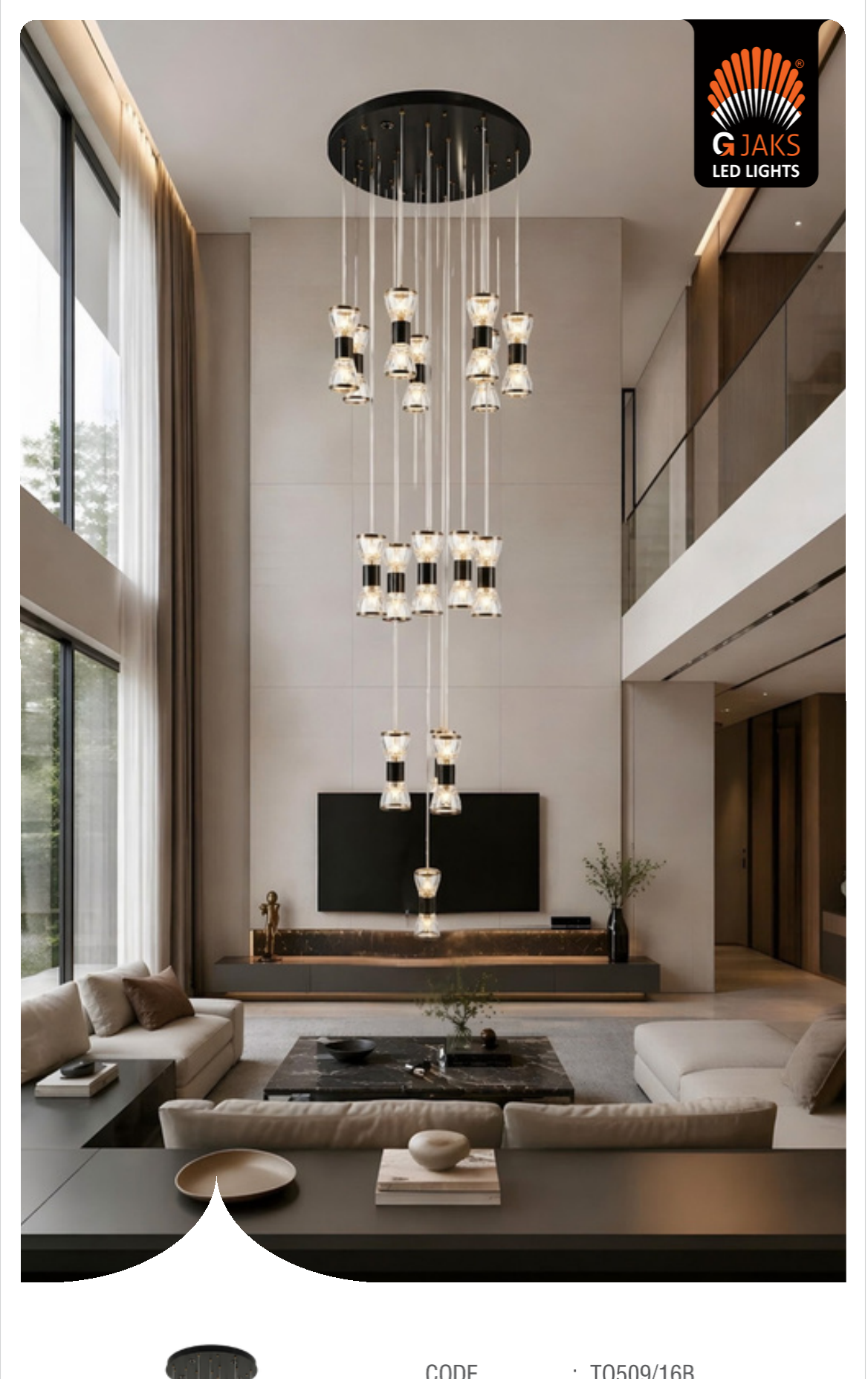 Double Height Chandelier - T0509/16B