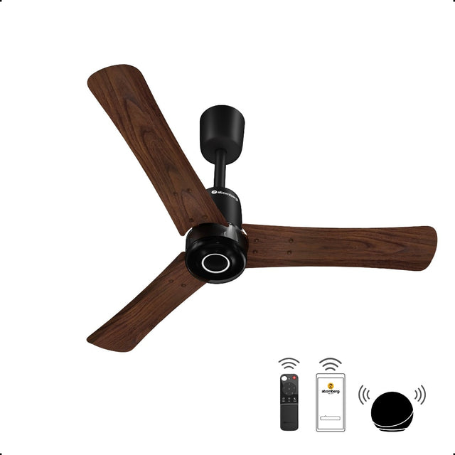 ATOMBERG Renesa Elite Smart Ceiling Fan (Metallic and Wood Colors)
