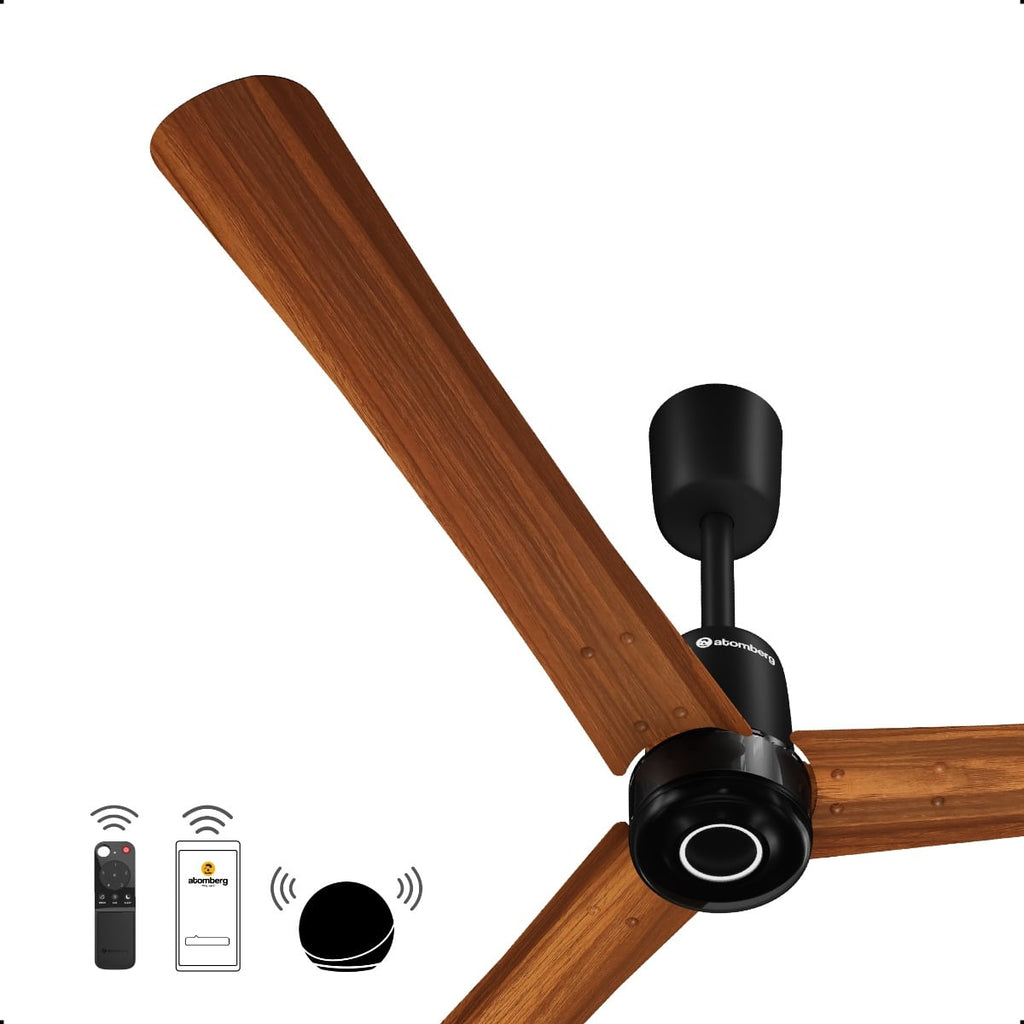 ATOMBERG Renesa Elite Smart Ceiling Fan (Metallic and Wood Colors)