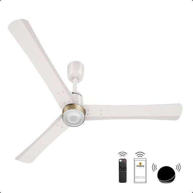 ATOMBERG Renesa Elite Smart Ceiling Fan (Metallic and Wood Colors)