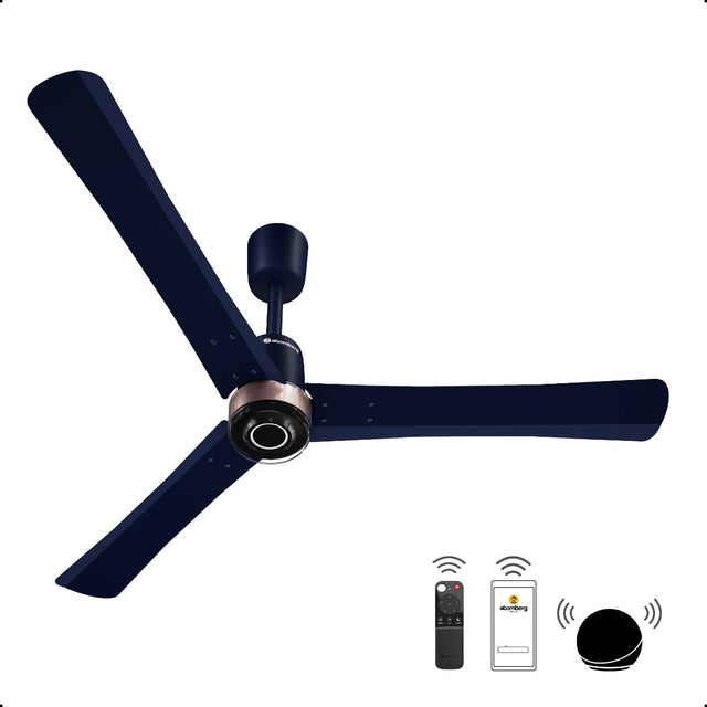 ATOMBERG Renesa Elite Smart Ceiling Fan (Metallic and Wood Colors)